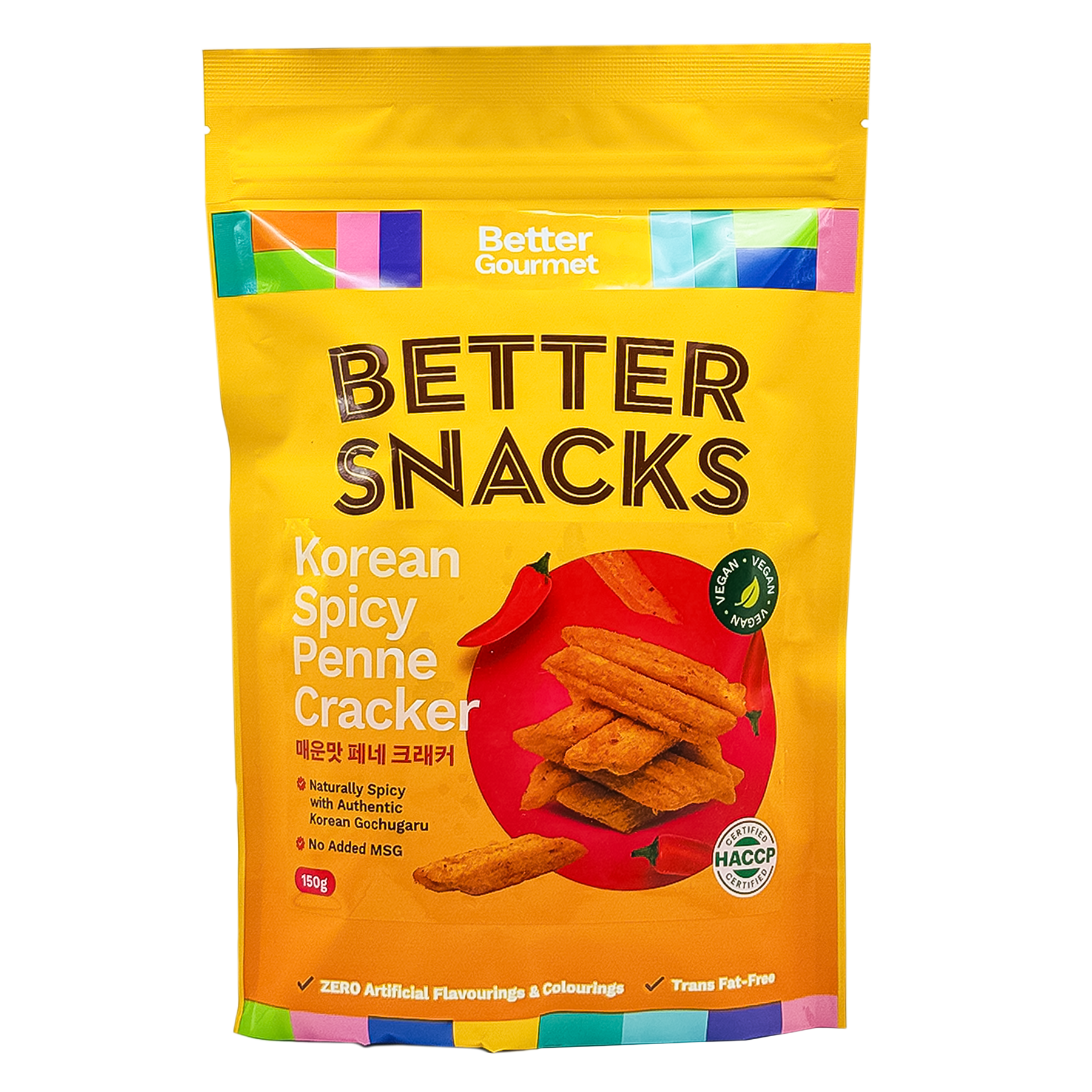 Better Gourmet Better Snacks Korean Spicy Penne Cracker 150g