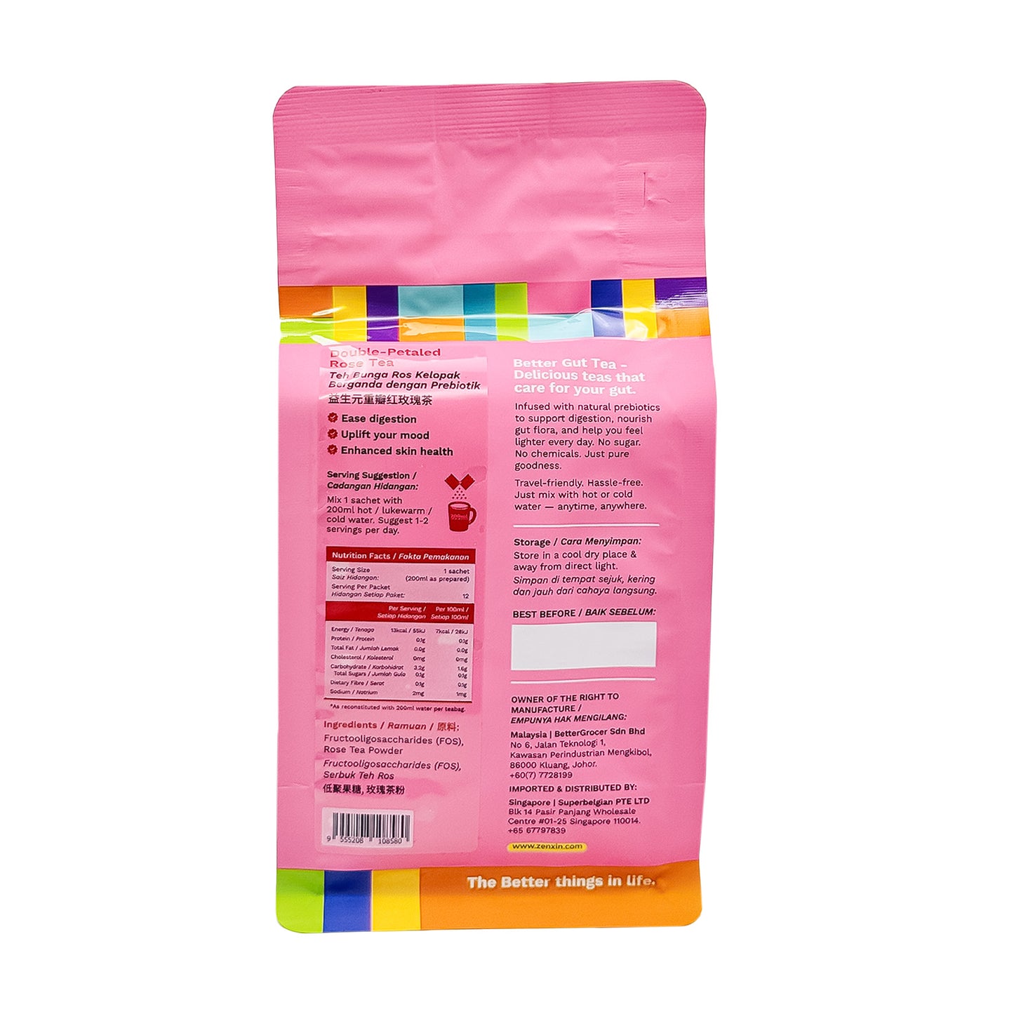 Better Gourmet Better Gut Tea Double Petaled Rose EA 40.8g