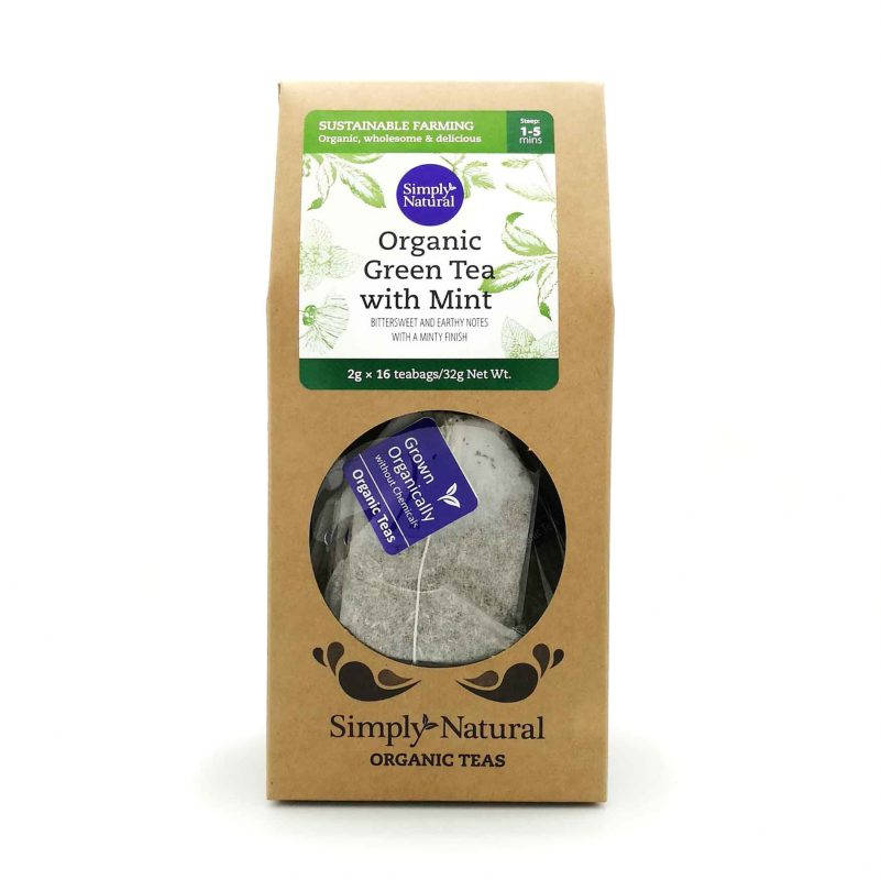 Simply Natural Organic Green Tea with Mint 16x2g