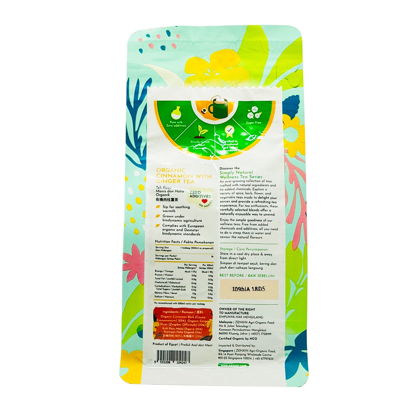 Simply Natural Organic Cinnamon and Ginger Tea 16x2g