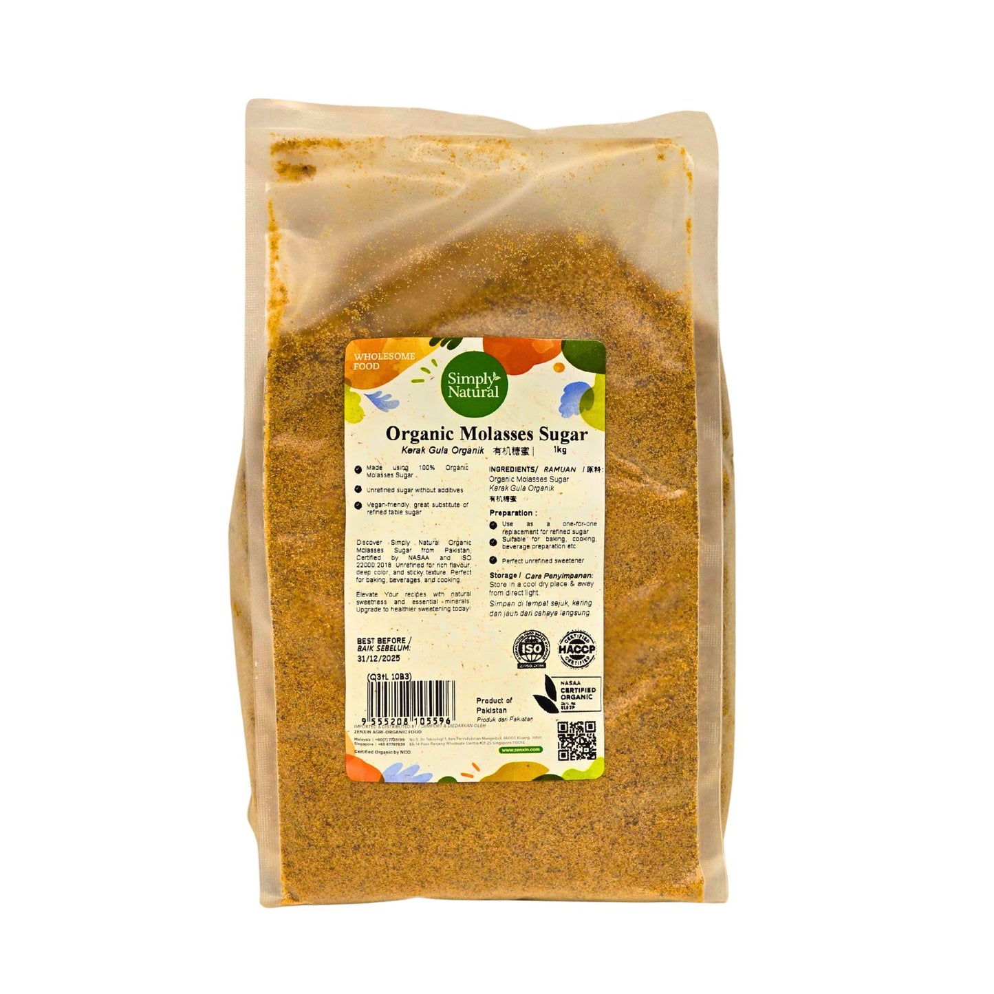 Simply Natural Organic Molasses Sugar 1kg