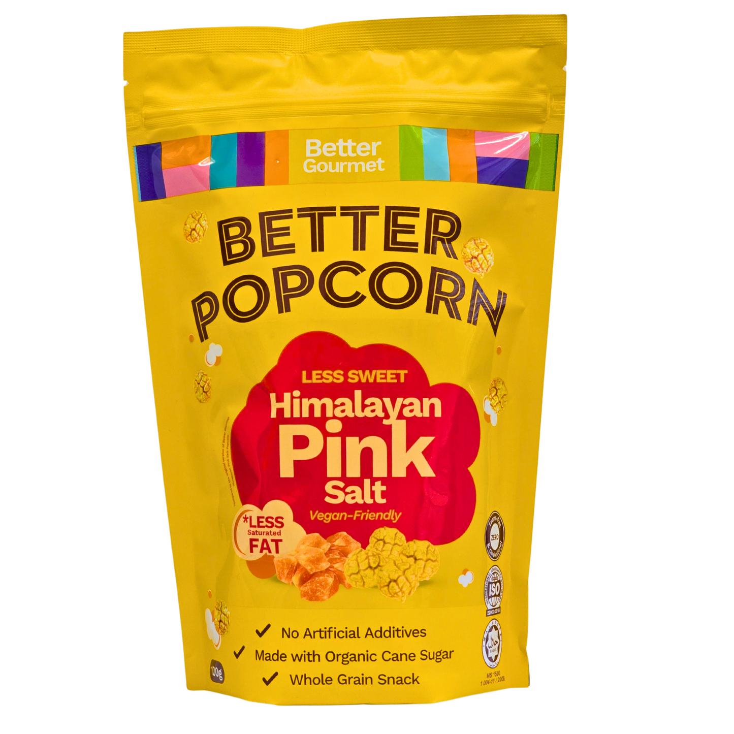 Better Gourmet Less Sweet Himalayan Pink Salt Popcorn 100g