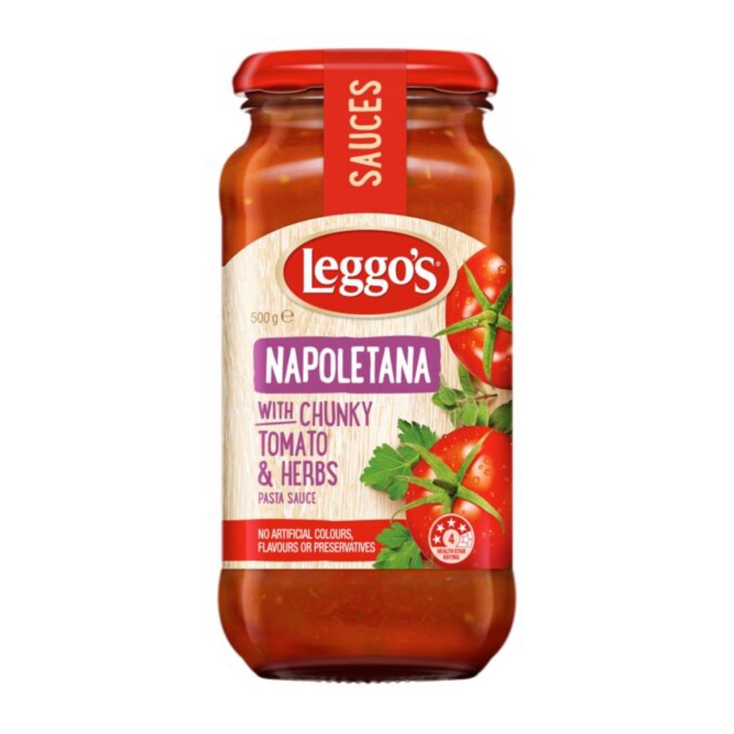 Leggo's Napoletana With Chunky Tomato & Herbs Pasta Sauce 490g