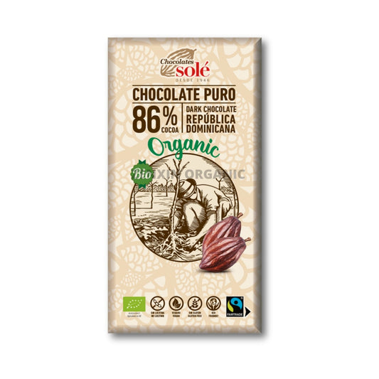 Solé Organic Dark Chocolate 86% 100g