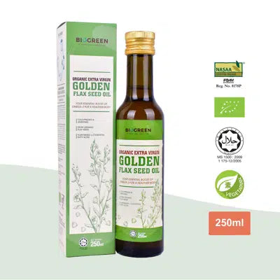 Biogreen Organic Extra Virgin Golden Flax Seed Oil 250ml