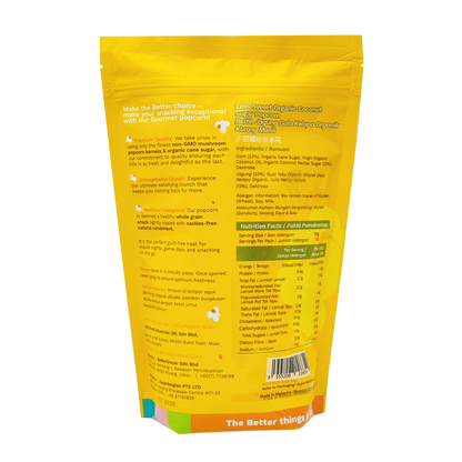 Better Gourmet Less Sweet Coconut Sugar Popcorn 100g