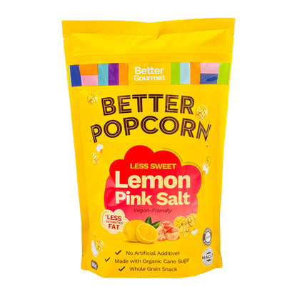 Better Gourmet Better Less Sweet Lemon Pink Salt Popcorn 100g