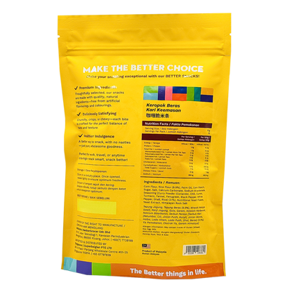 Better Gourmet Better Snacks Golden Curry Penne Cracker 150g