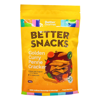 Better Gourmet Better Snacks Golden Curry Penne Cracker 150g