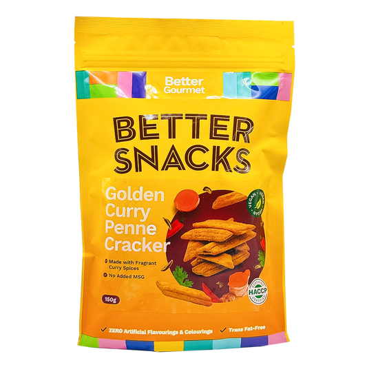 Better Gourmet Better Snacks Golden Curry Penne Cracker 150g