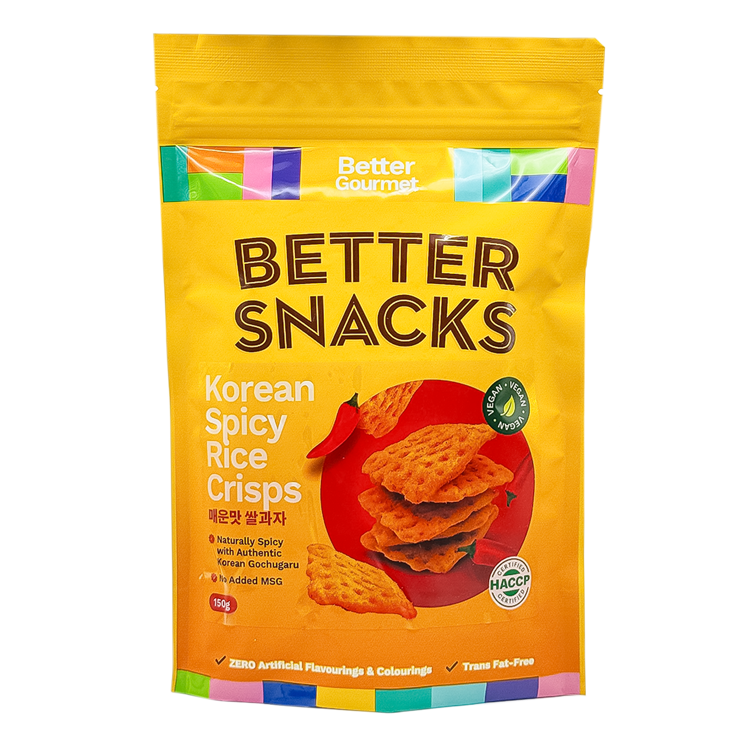 Better Gourmet Better Snacks Korean Spicy Rice Crisps 150g