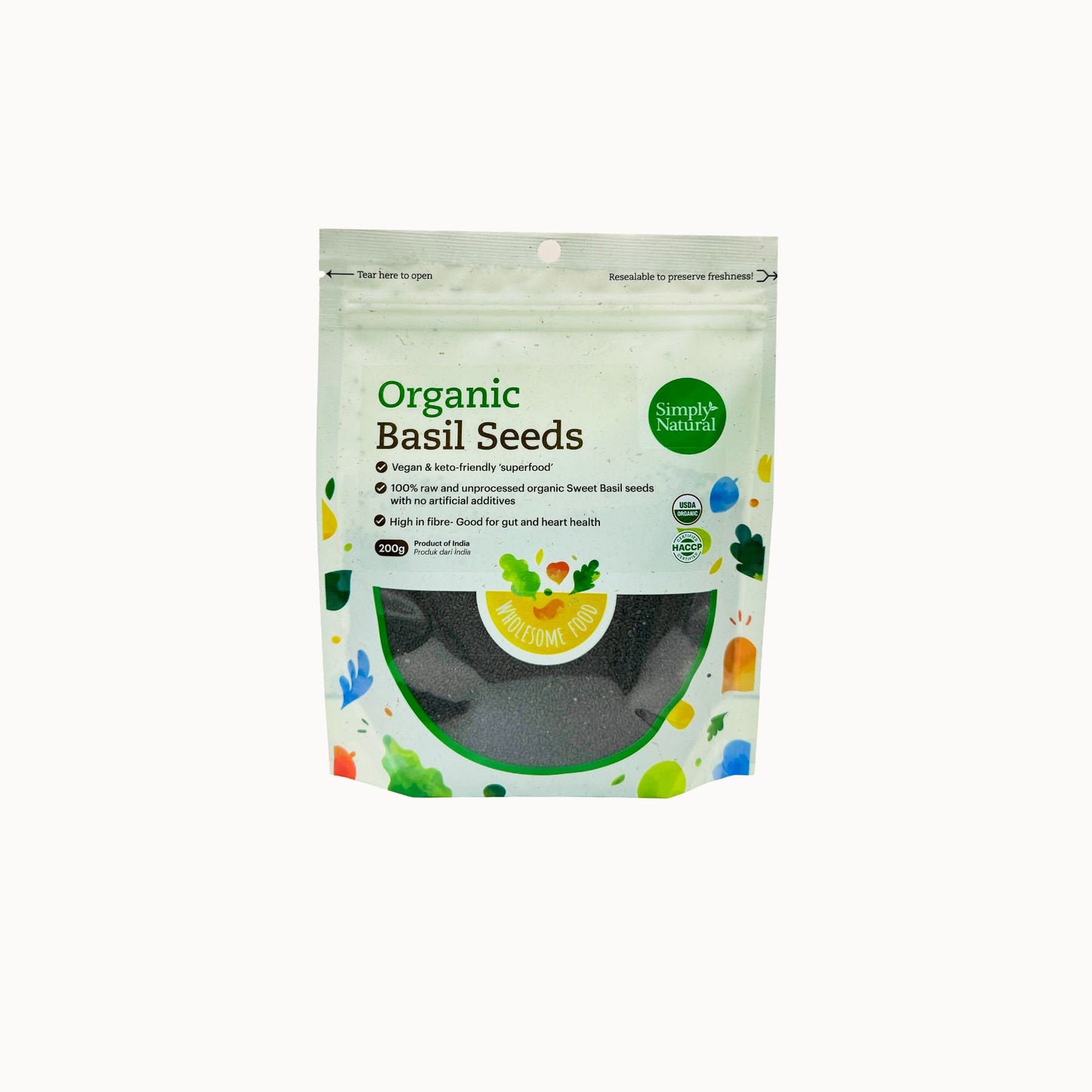 Simply Natural Organic Basil Seeds EA 200g