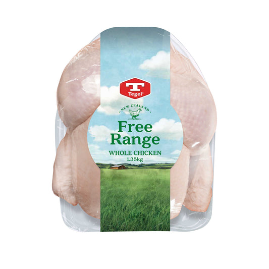 [FROZEN] Tegel Free Range Whole Chicken 1.35kg New Zealand