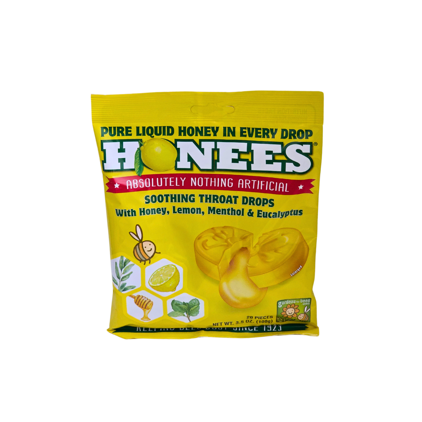 Honees Candy Honey Lemon Cough Drops 20's