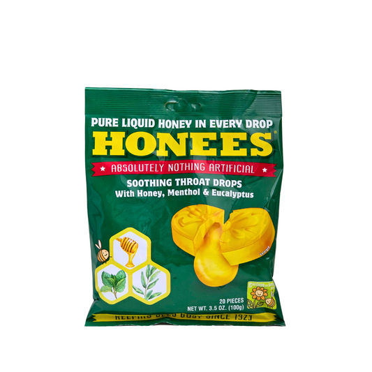 Honees Candy Honey Cough Drops 20's (Menthol & Eucalyptus)