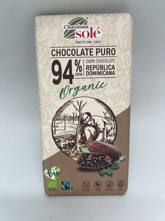 Organic Sole Chocolate Puro 94%