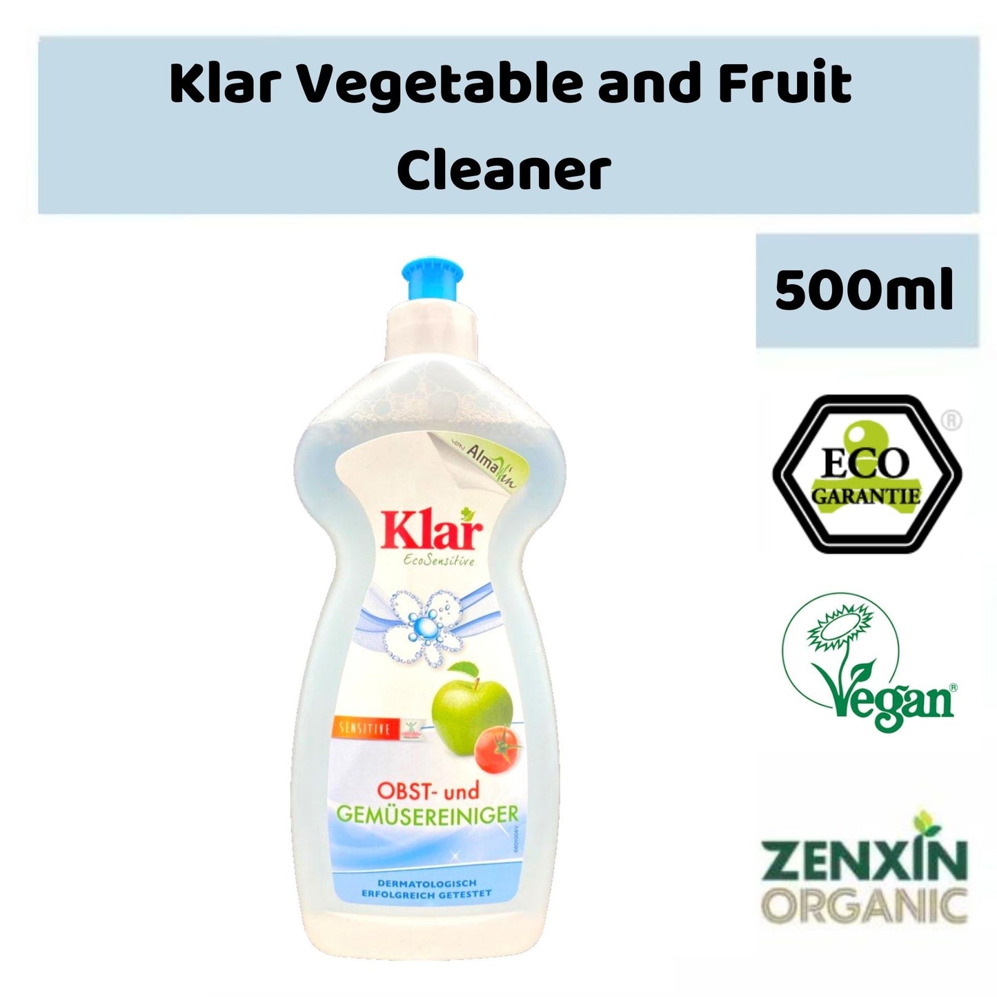 Klar Fruit and Vegetables Cleaner 500ML