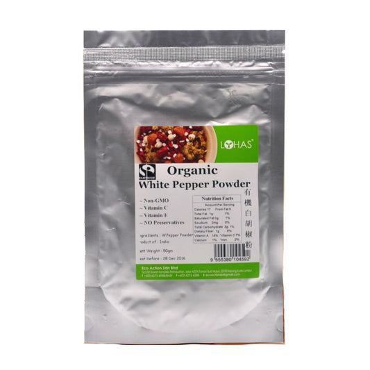 Lohas Organic White Pepper Powder 50g