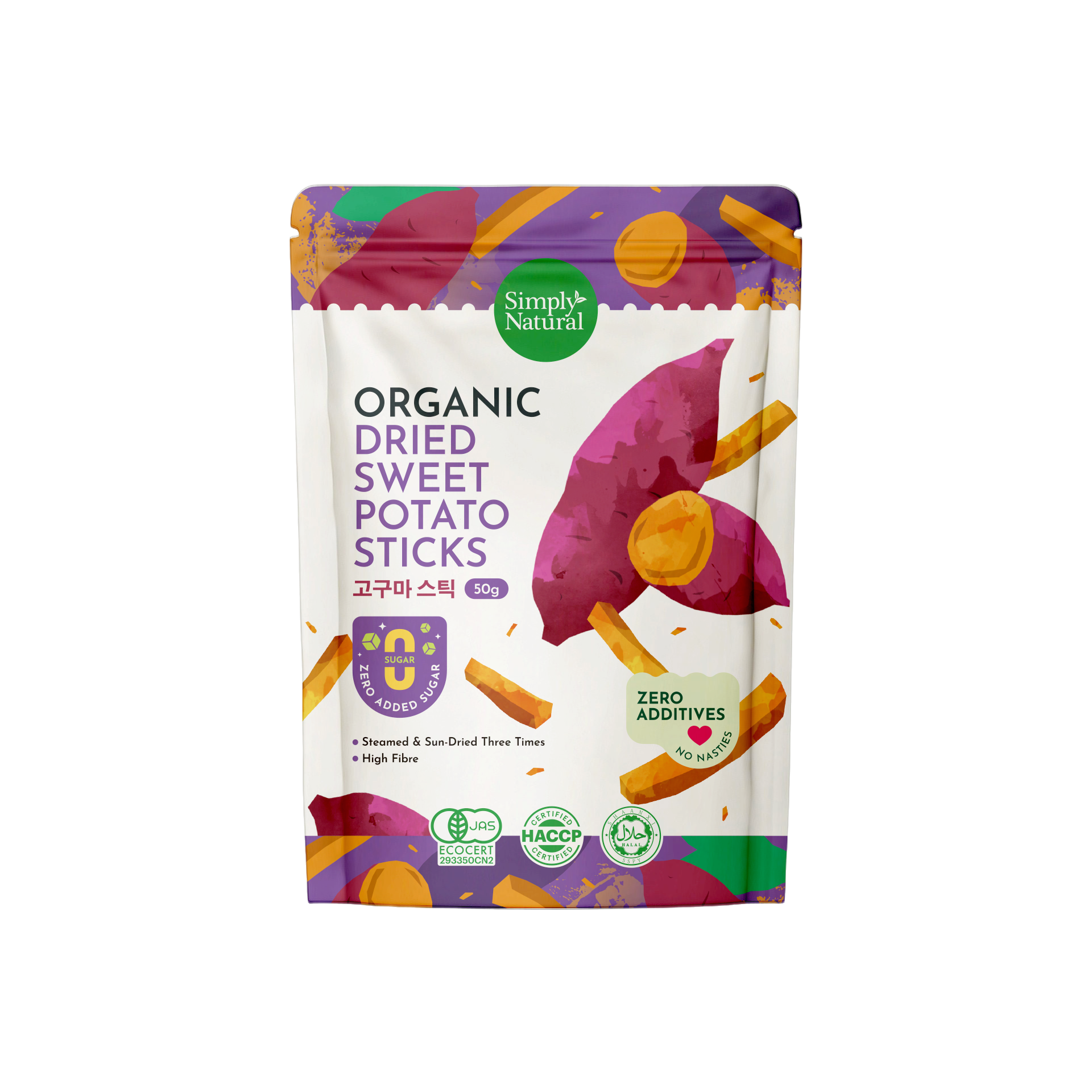 Simply Natural Organic Dried Sweet Potato 50g