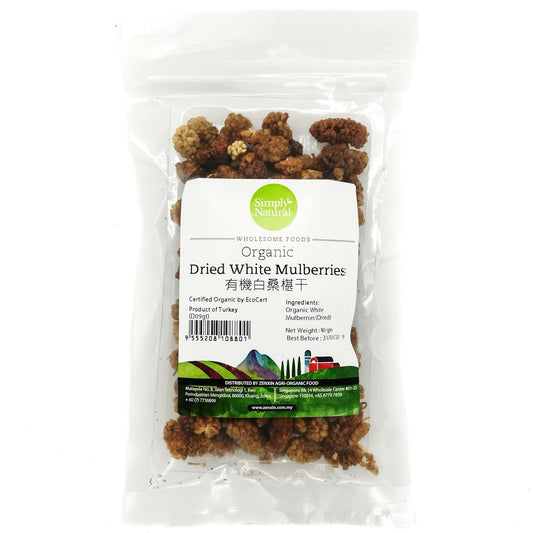 Simply Natural Organic Dried White Mulberries 100g