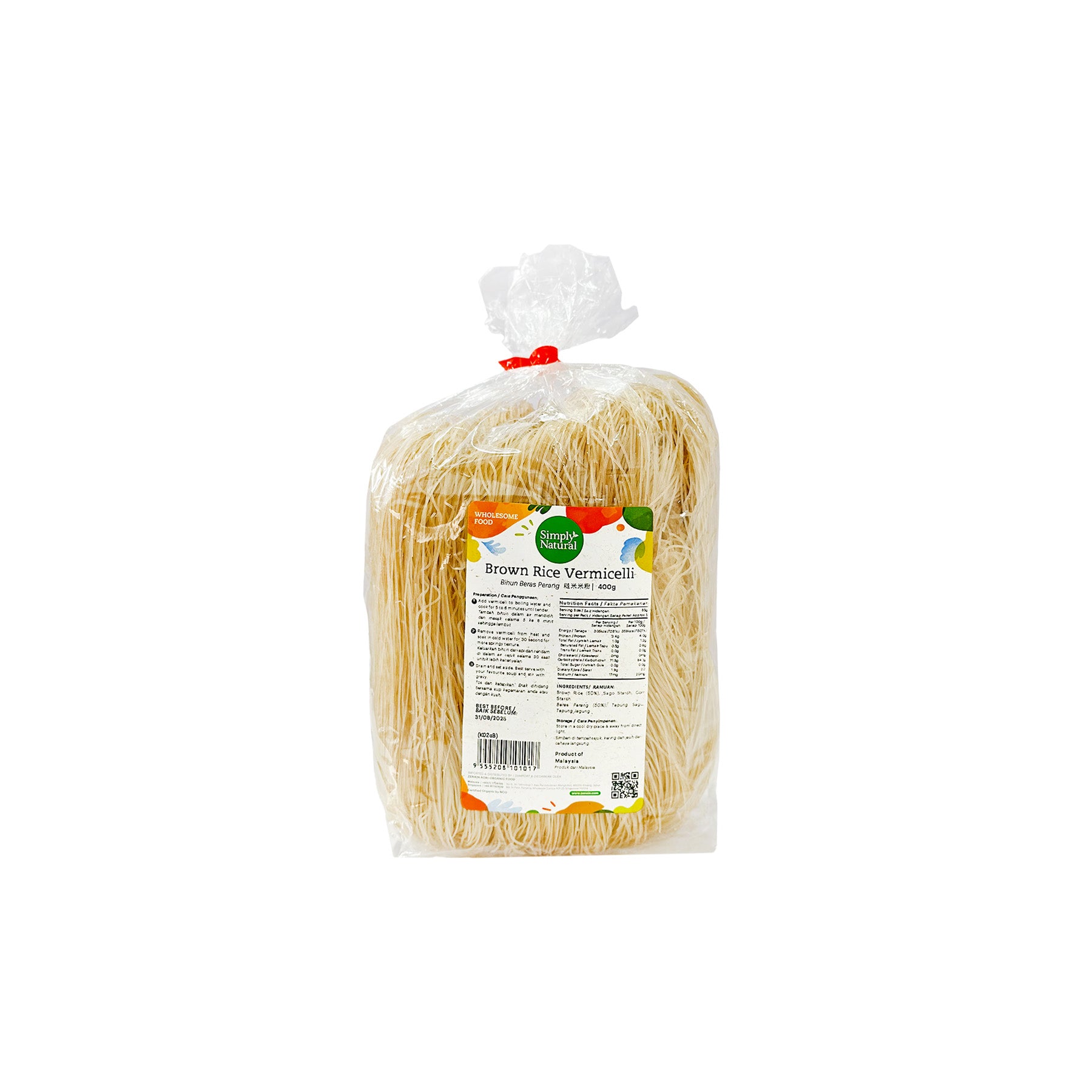 Simplii Rice Simply Natural Brown Rice Vermicelli 400g Malaysia – ZENXIN ORGANIC