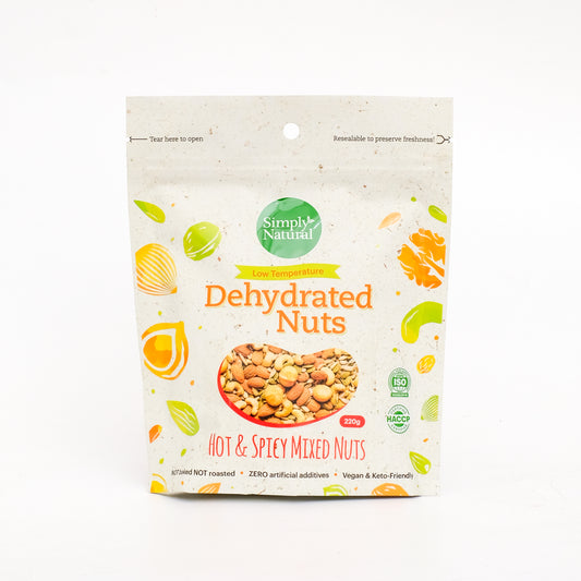 Simply Natural Dehydrated Hot &amp; Spicy Mixed Nuts 220g