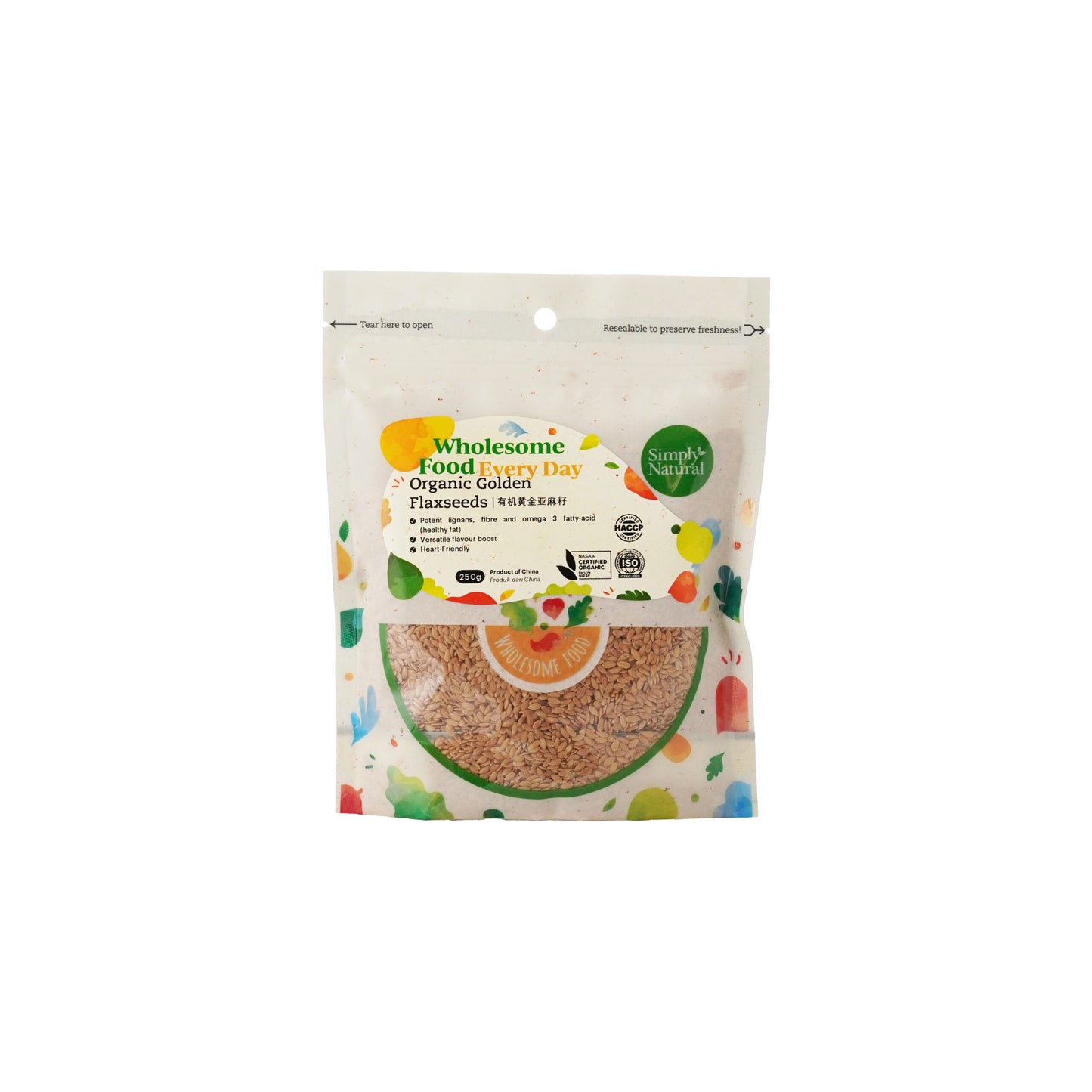 Simply Natural Organic Golden Flaxseeds 250g