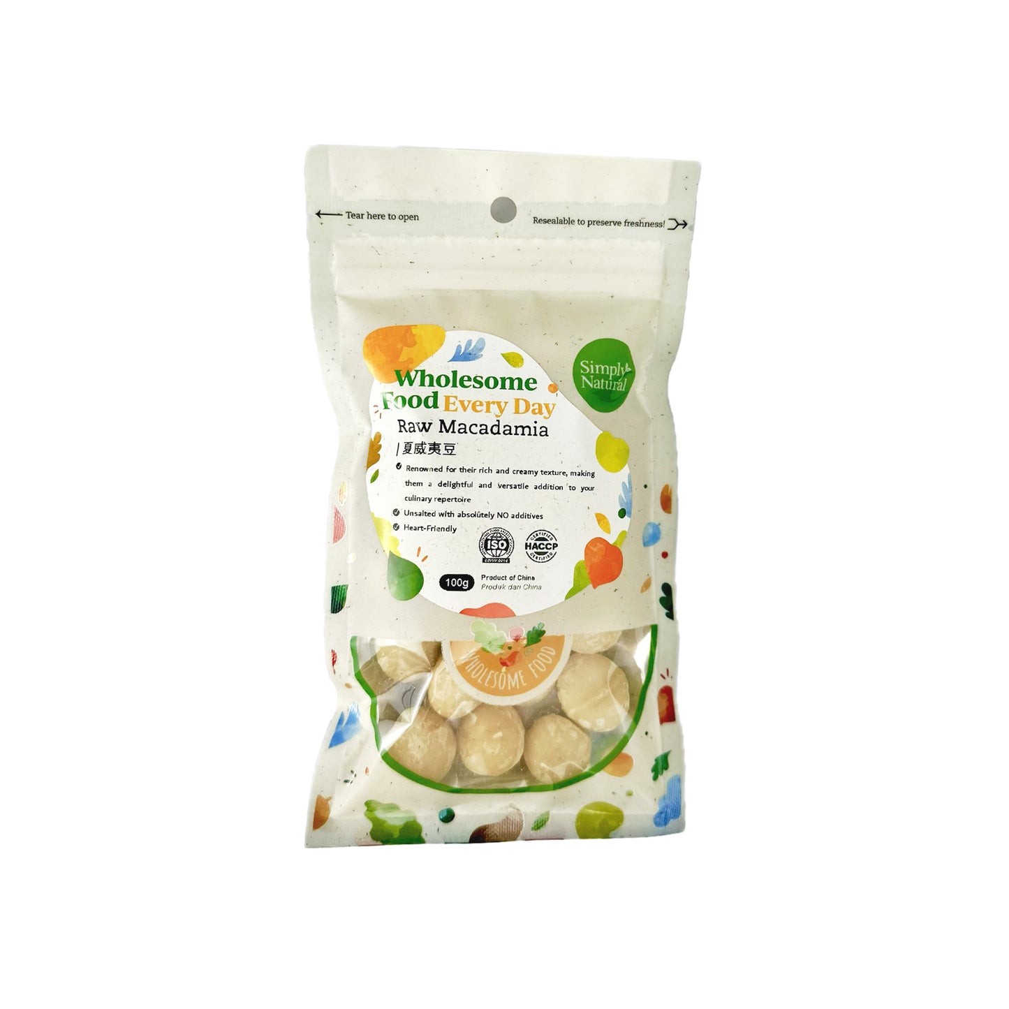 Simply Natural Macadamia Nuts Raw 100g