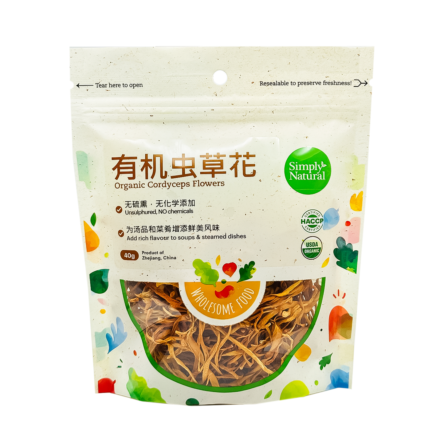 Simply Natural Organic Cordyceps Flowers