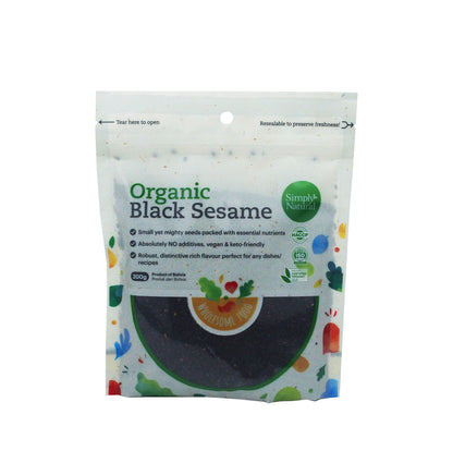 Simply Natural Organic Black Sesame Seeds 200g China