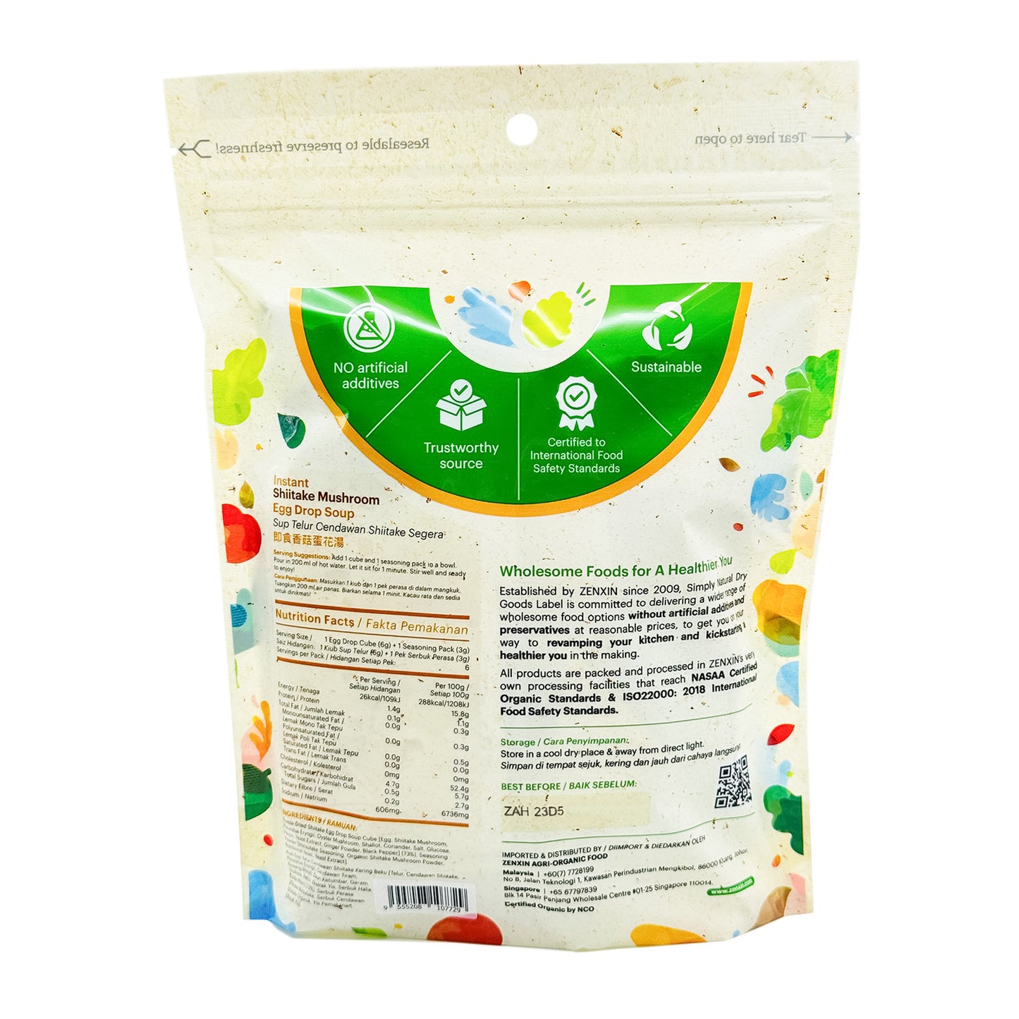 Simply Natural Instant Shiitake Mushroom Egg Drop Soup 54g