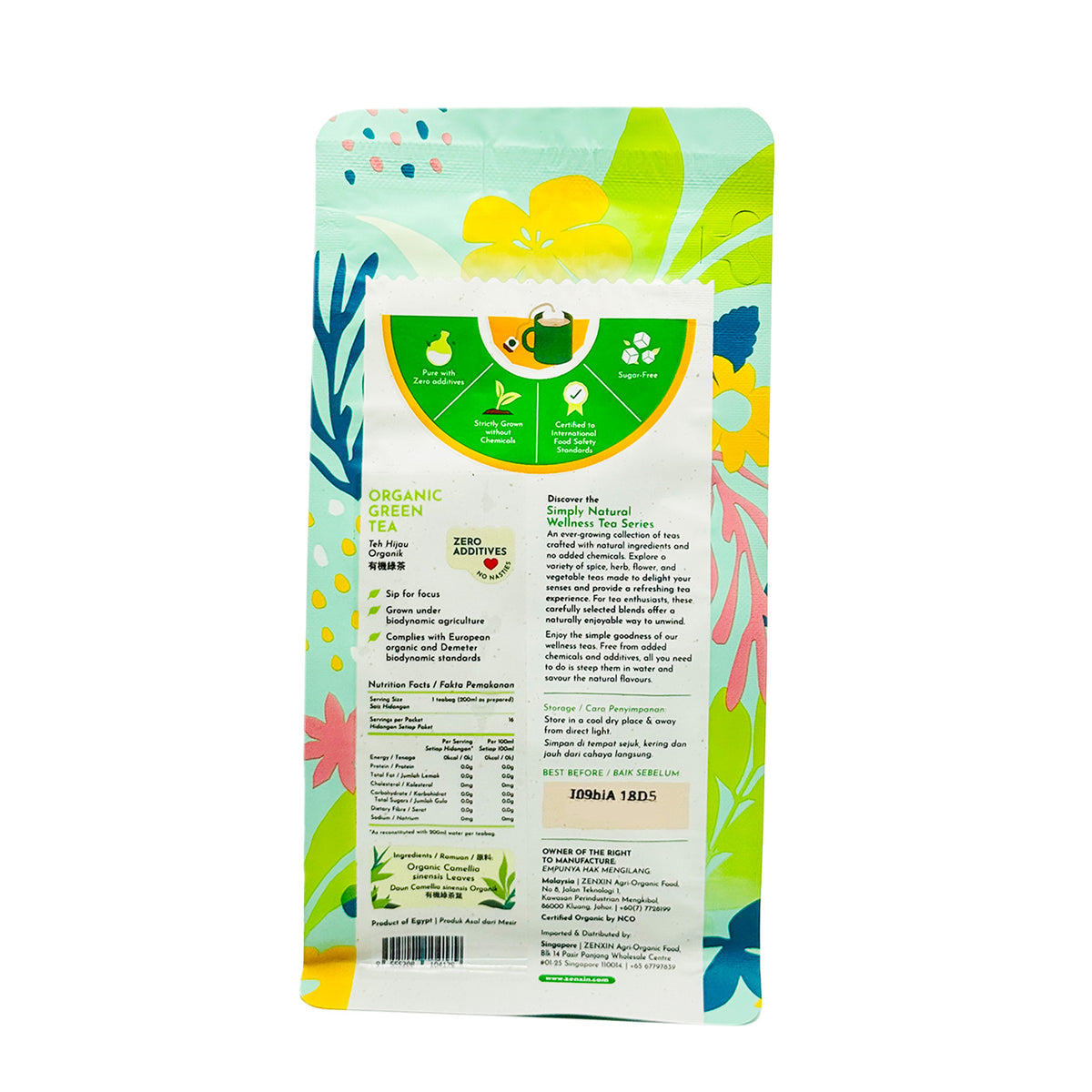 Simplee Green Tea Simply Natural Organic Green Tea 16x2g – ZENXIN ORGANIC