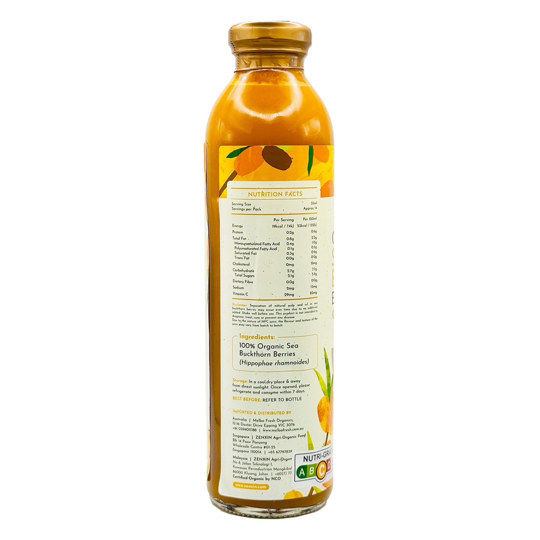 Simply Natural Organic Sea Buckthorn Elixir 500ml – ZENXIN ORGANIC