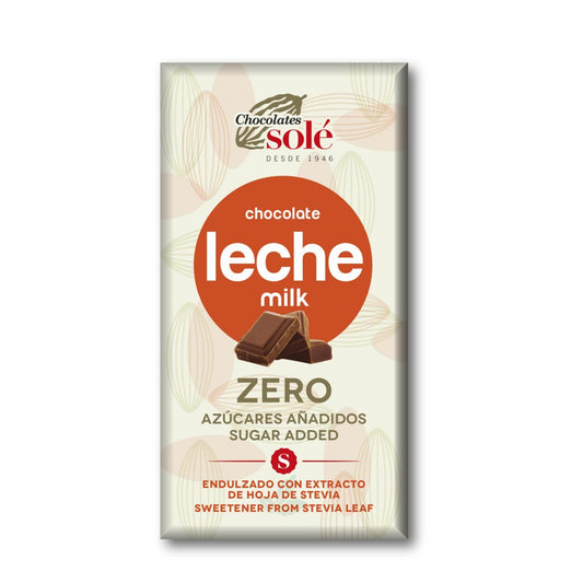 Solé Zero Sugar Chocolate Stevia Milk 100g