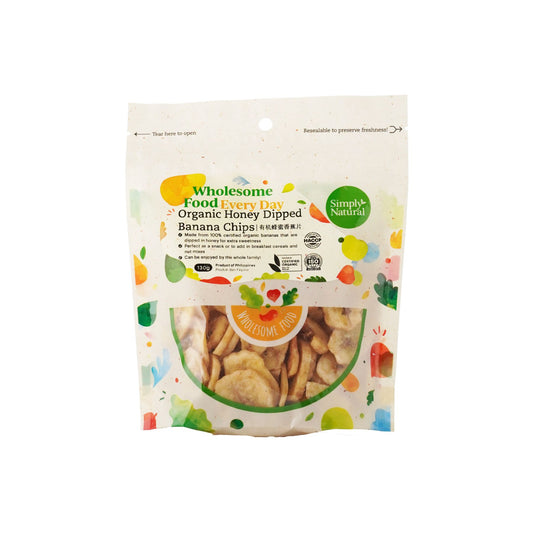 Simply Natural Banana Chips Honeydipped 130g