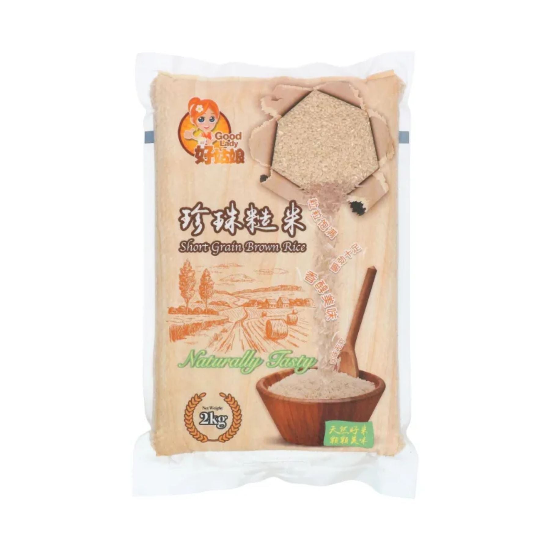 First Lady Rice Good Lady Short Grain Brown Rice 2kg – ZENXIN ORGANIC