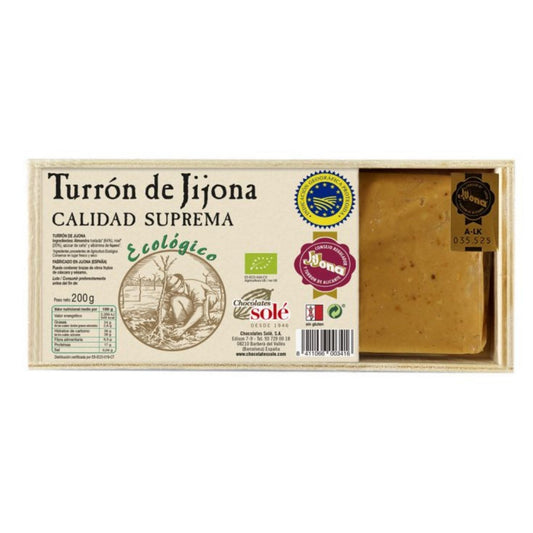 Solé Turrón de Jijona Organic Nougat 200g