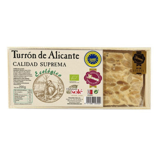 Solé Turrón de Alicante Organic Nougat  200g