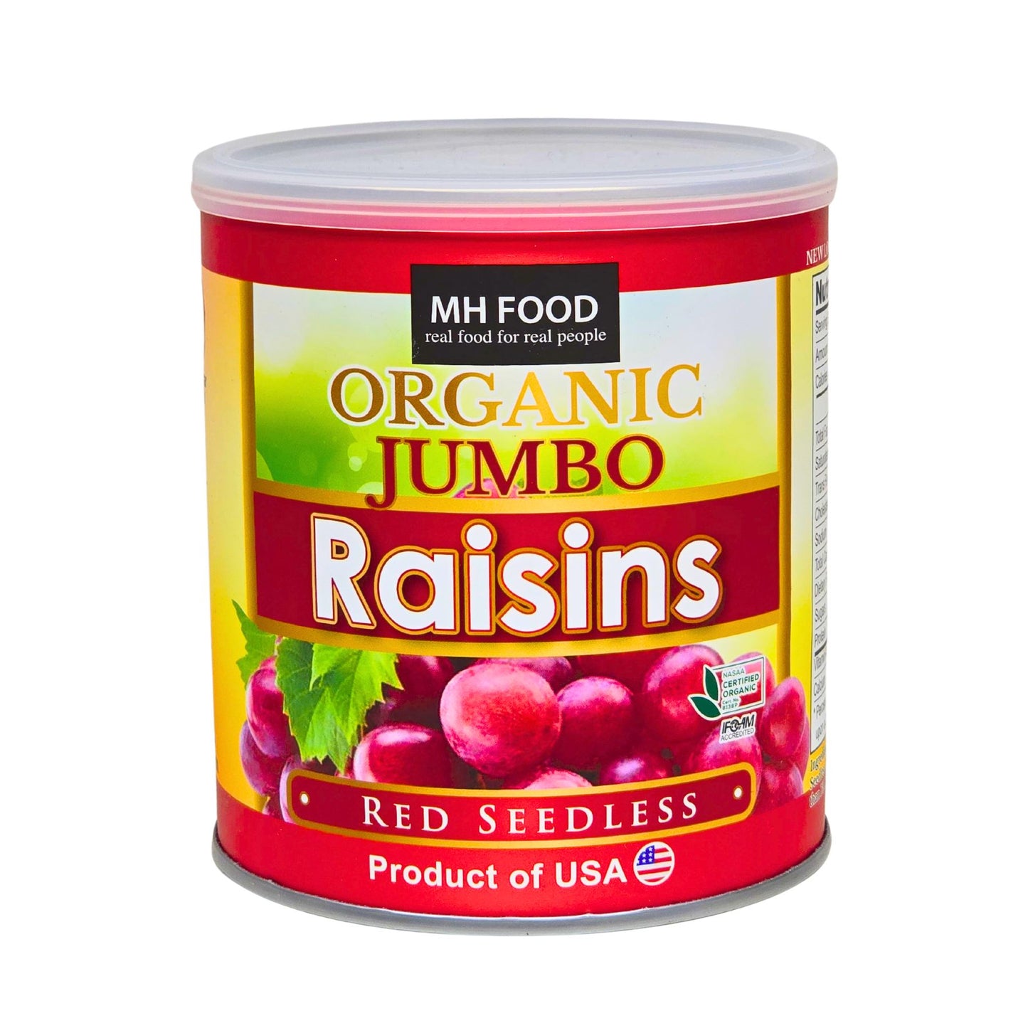 MH Food Organic Jumbo Raisins Red Seedless 300g