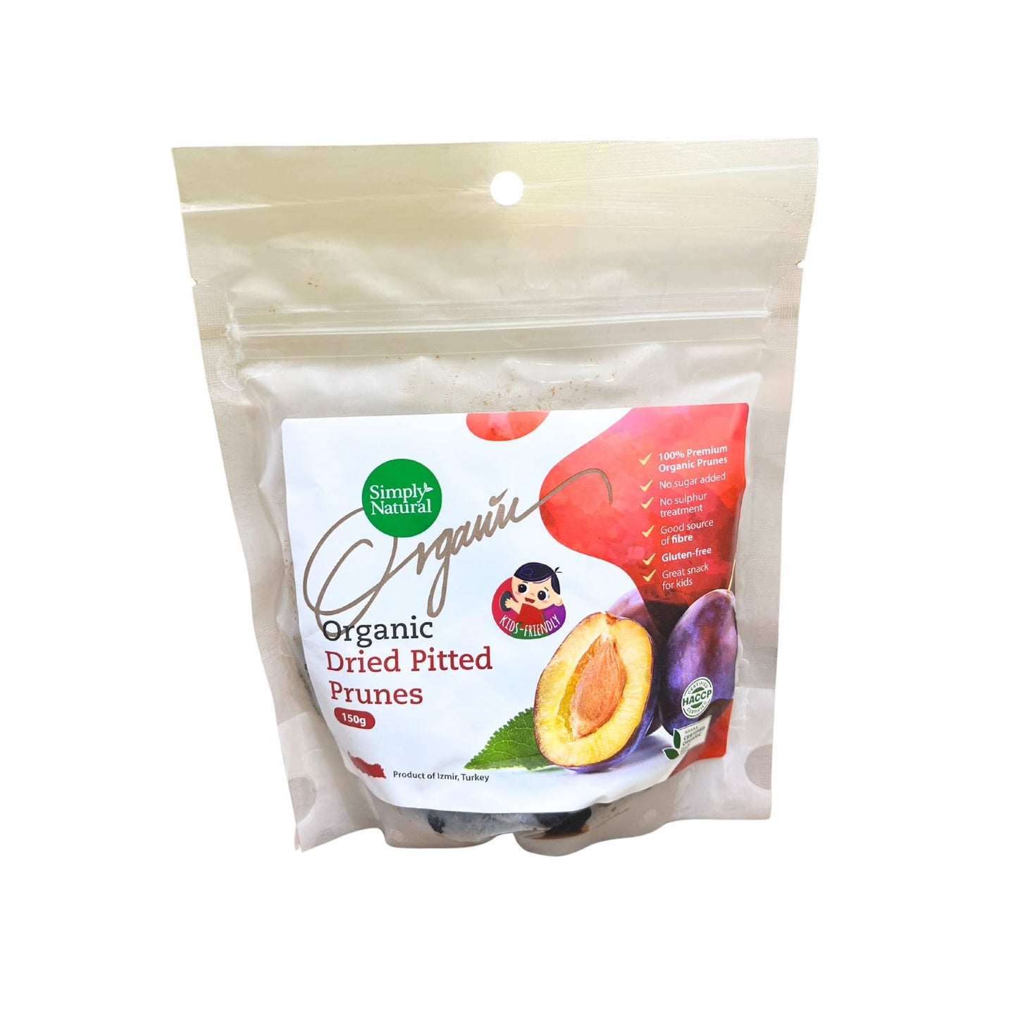 Simply Natural Organic Dried Pitted Prunes 150g