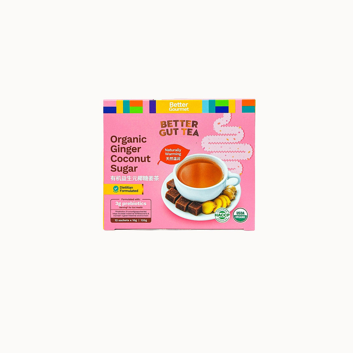 Better Gourmet Better Gut Tea Org Ginger Coconut Sugar EA 120g