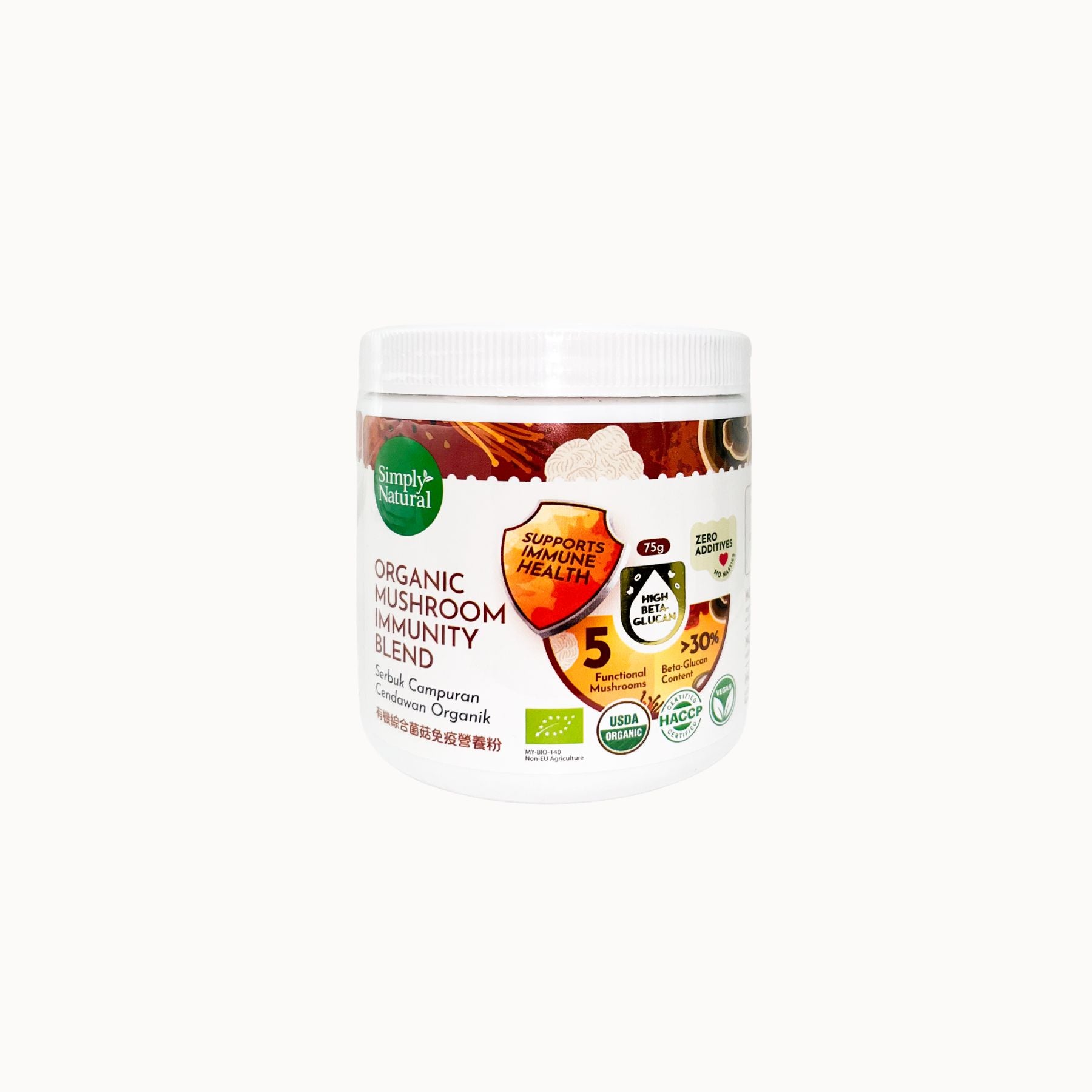 Simply Natural Organic Mushroom Immunity Blend EA 75g