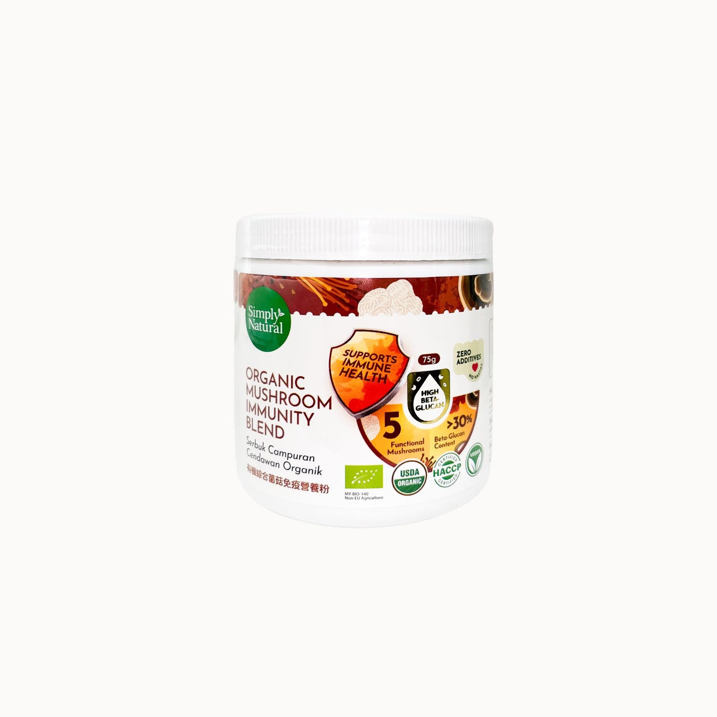 Simply Natural Organic Mushroom Immunity Blend EA 75g