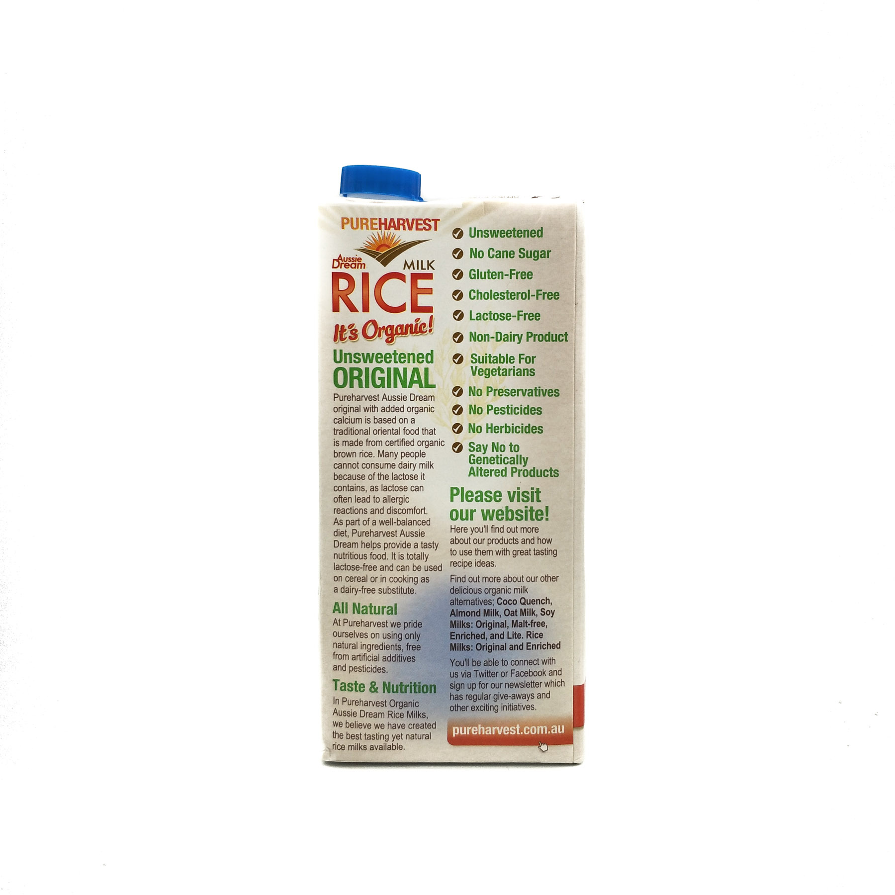 PureHarvest Organic Rice Milk Enriched with Calcium 1L – ZENXIN Singapore