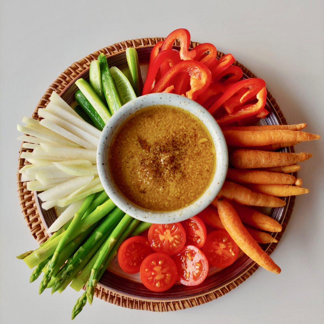 Bagna Cauda with Steamed and Raw Organic Vegetables - ZENXIN Singapore